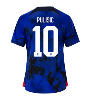 Forenede Stater Christian Pulisic #10 Replika Udebanetrøje Dame VM 2022 Kortærmet